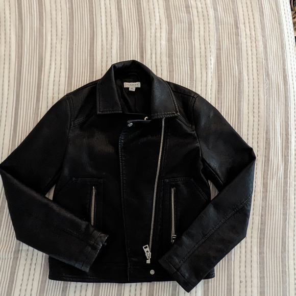 Top Shop Faux Leather Jacket size US 4 - Picture 5 of 8